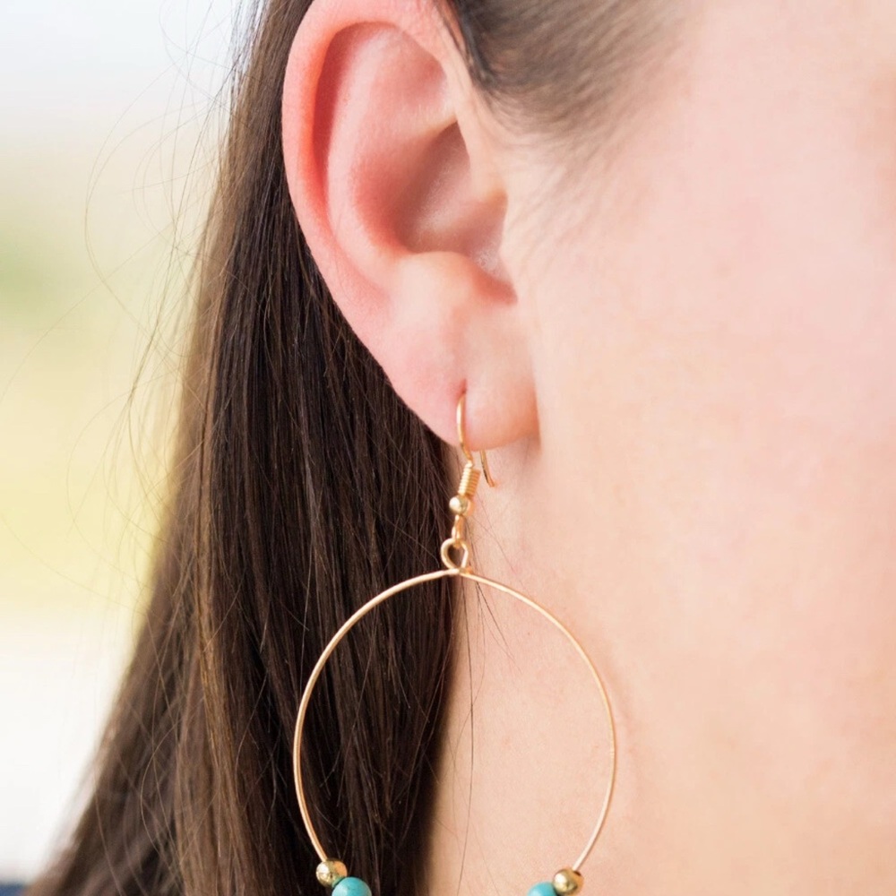 Paparazzi Earrings - Say A Little Prairie - Gold